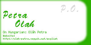 petra olah business card